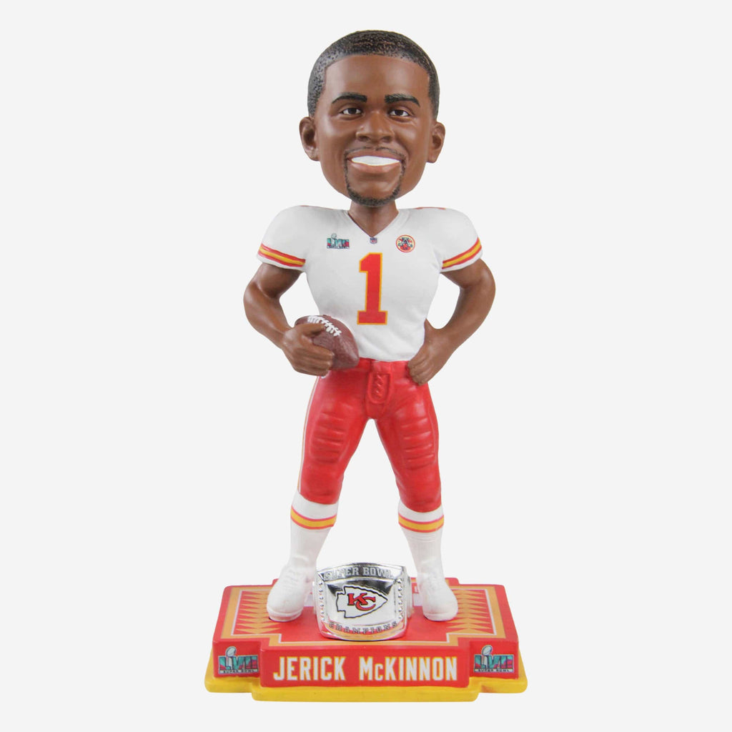 Jerick McKinnon Kansas City Chiefs Super Bowl LVII Champions Bobblehead FOCO - FOCO.com