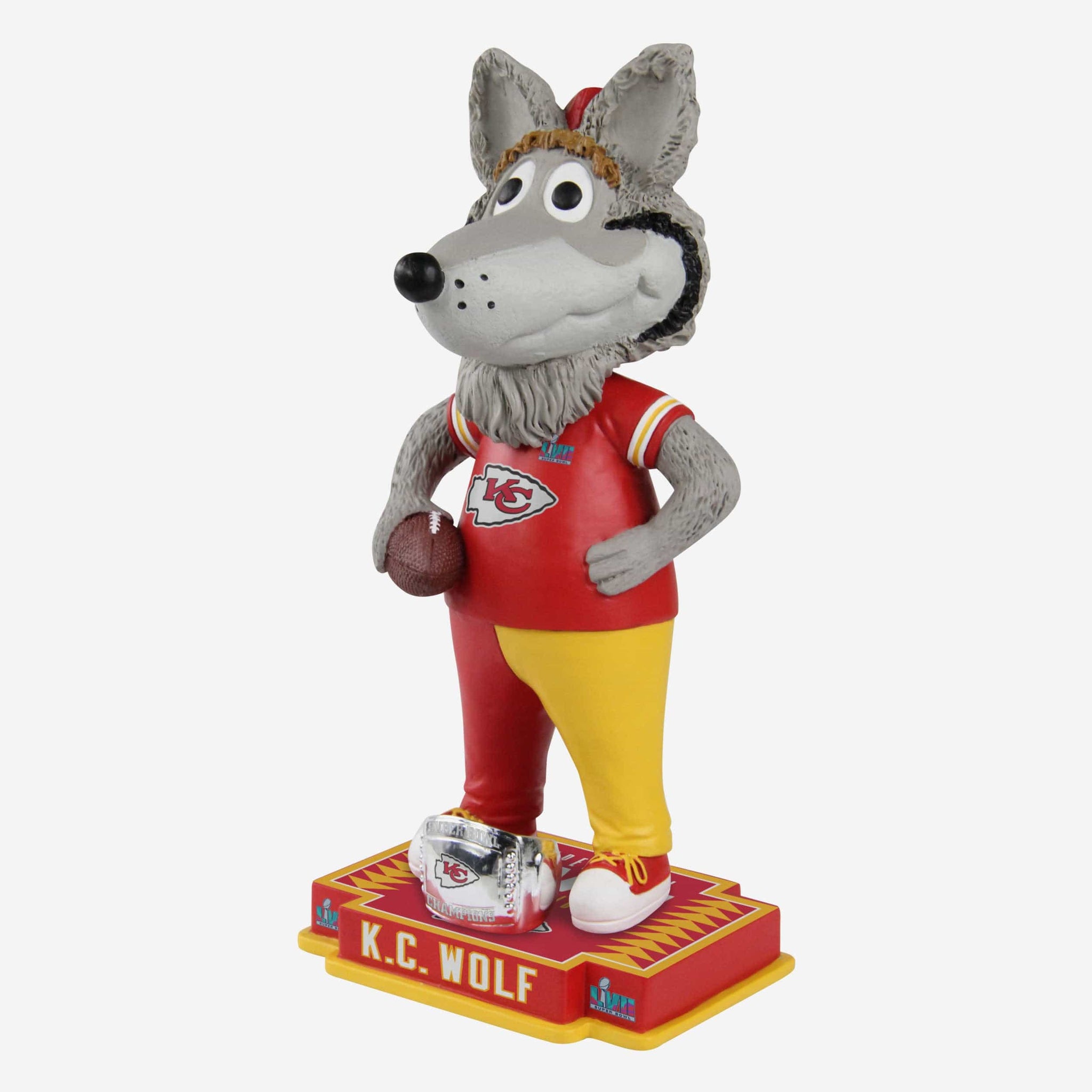 Kansas City Chiefs Mascot KC Wolf Super Bowl LVII 2023 Champions