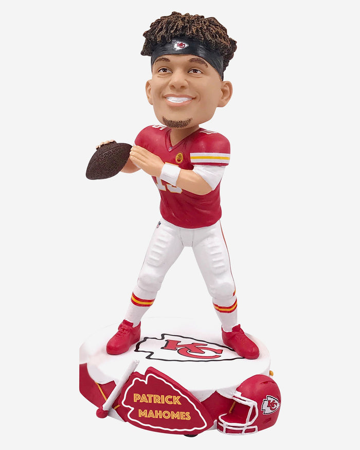 Patrick Mahomes Kansas City Chiefs Drum Base Bobblehead FOCO - FOCO.com