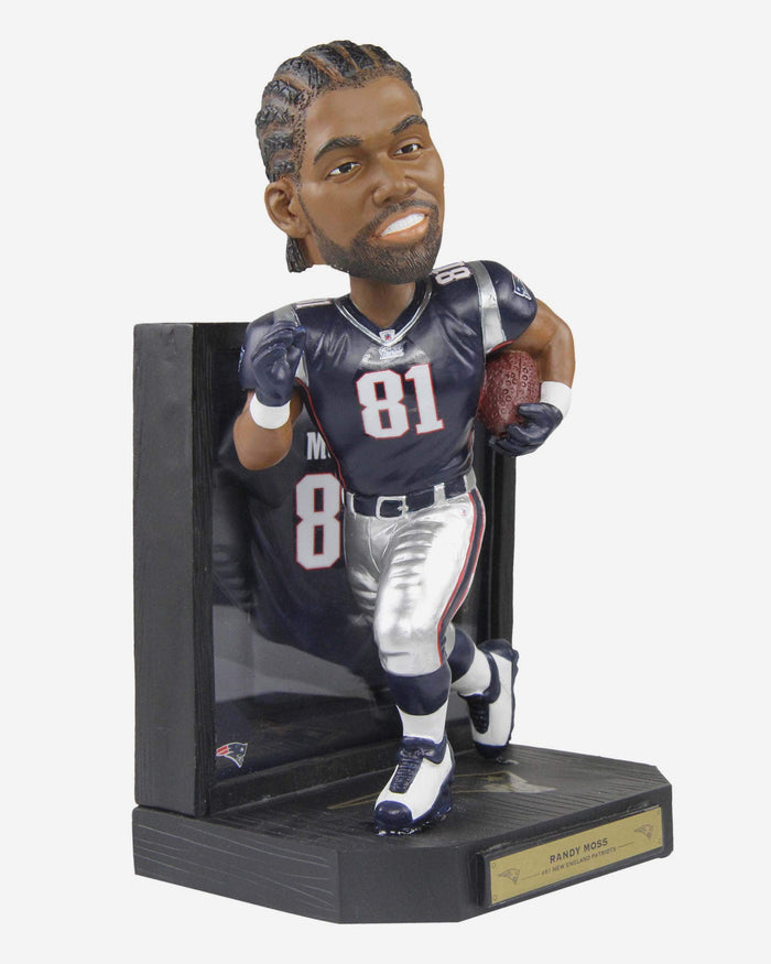 Randy Moss New England Patriots Framed Showcase Bobblehead FOCO - FOCO.com