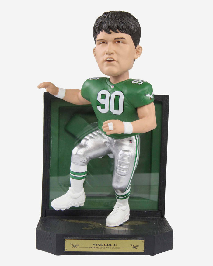 Mike Golic Sr Philadelphia Eagles Framed Showcase Bobblehead FOCO - FOCO.com
