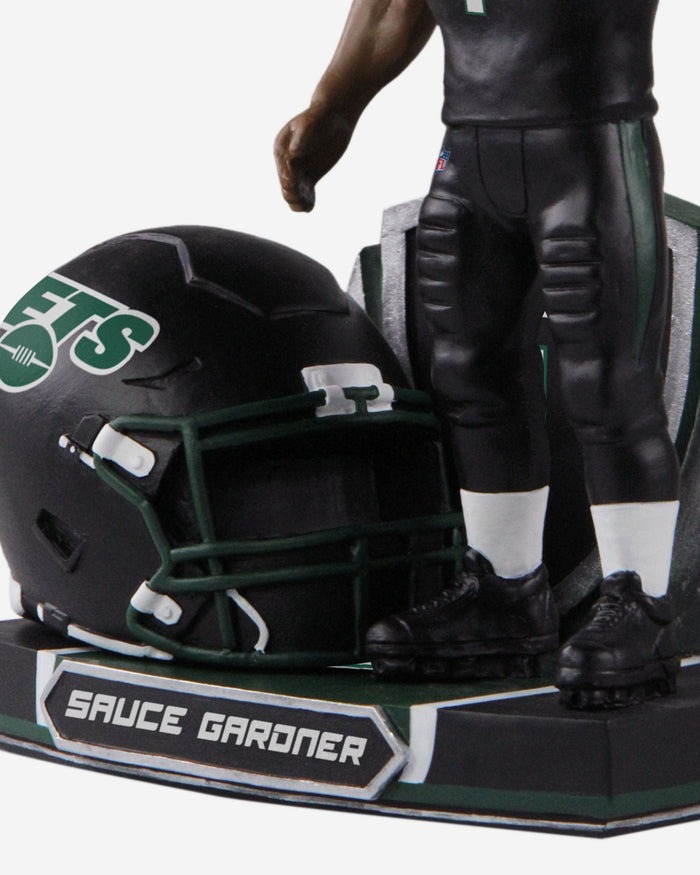Sauce Gardner New York Jets 2022 Alternate Helmet Bobblehead Officially Licensed by NFL