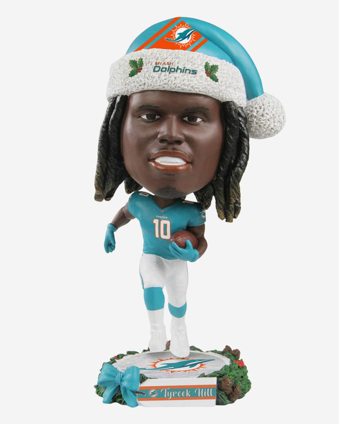 Tyreek Hill Miami Dolphins Holiday Wreath Bighead Bobblehead FOCO - FOCO.com