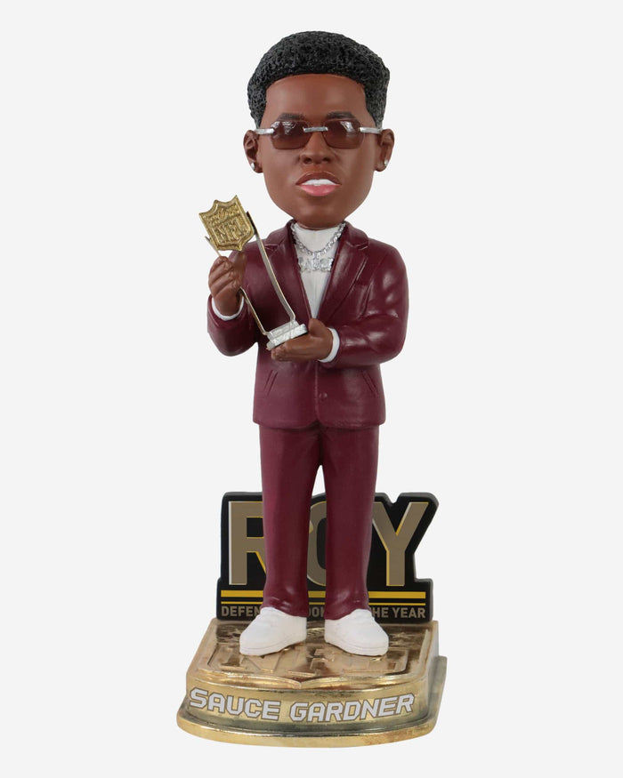 Sauce Gardner New York Jets 2022 NFL Defensive Rookie Of The Year Bobblehead FOCO - FOCO.com