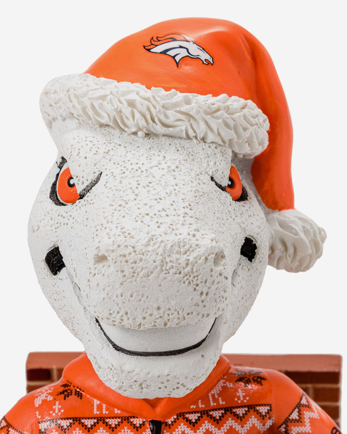Miles Denver Broncos Holiday Mascot Bobblehead FOCO - FOCO.com