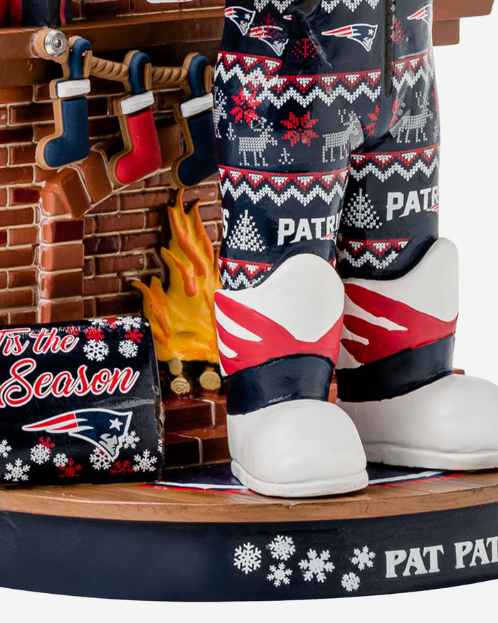 Pat The Patriot New England Patriots Holiday Mascot Bobblehead FOCO - FOCO.com