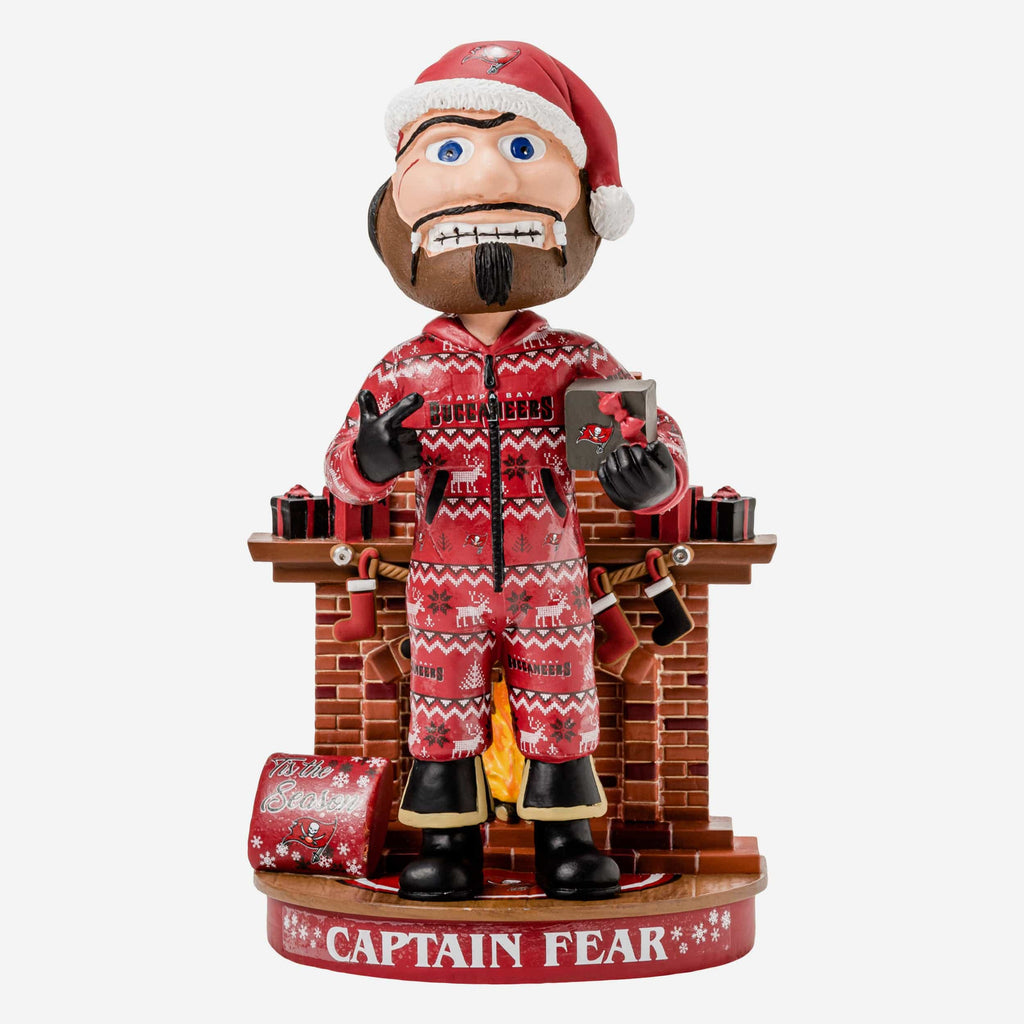Captain Fear Tampa Bay Buccaneers Holiday Mascot Bobblehead FOCO - FOCO.com