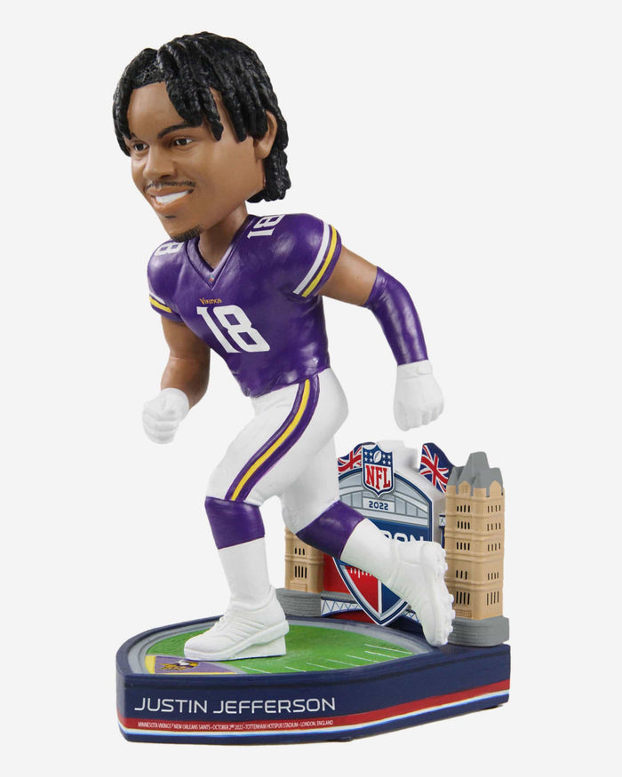 Justin Jefferson Minnesota Vikings 2022 International Game Bobblehead FOCO - FOCO.com