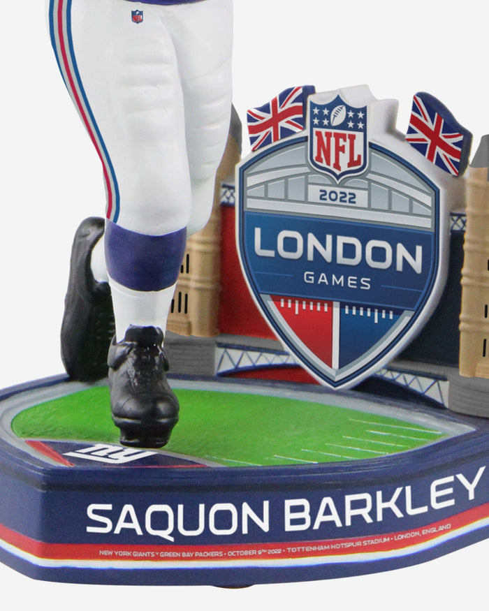 Saquon Barkley New York Giants 2022 International Game Bobblehead FOCO - FOCO.com