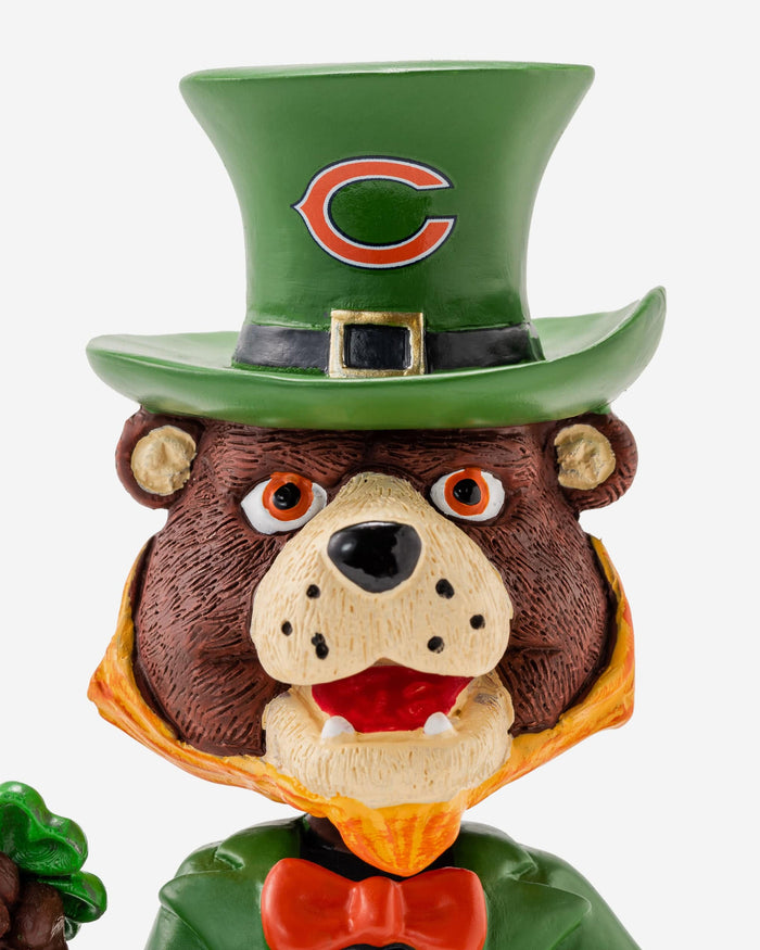 Staley Da Bear Chicago Bears Saint Patricks Day Mascot Bobblehead FOCO - FOCO.com