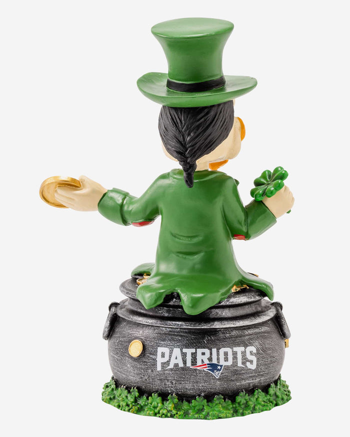 Pat the Patriot New England Patriots Saint Patricks Day Mascot Bobblehead FOCO - FOCO.com