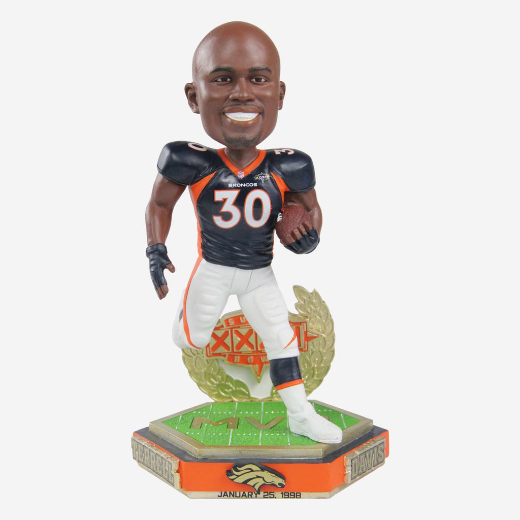 Terrell Davis Denver Broncos Super Bowl XXXII MVP 25th Anniversary Bobblehead FOCO - FOCO.com