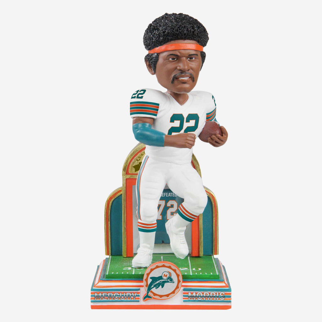 Mercury Morris Miami Dolphins 1972 Perfect Season 50th Anniversary Bobblehead FOCO - FOCO.com