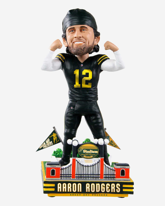 Aaron Rodgers Green Bay Packers 1950 Classic Jersey Bobblehead FOCO