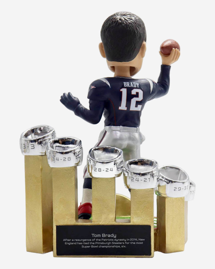 Tom Brady New England Patriots 6X Super Bowl Champion Bobblehead FOCO - FOCO.com