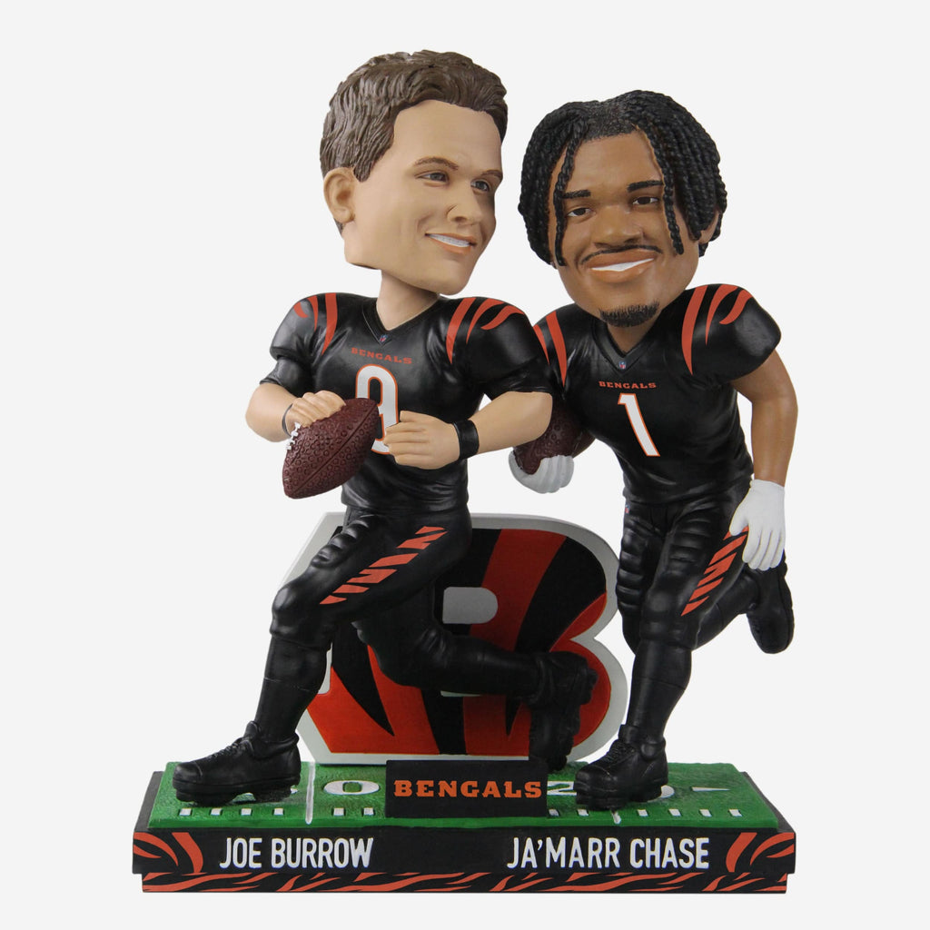 Joe Burrow & Ja'Marr Chase Cincinnati Bengals Bobblemate Dual Bobblehead FOCO - FOCO.com
