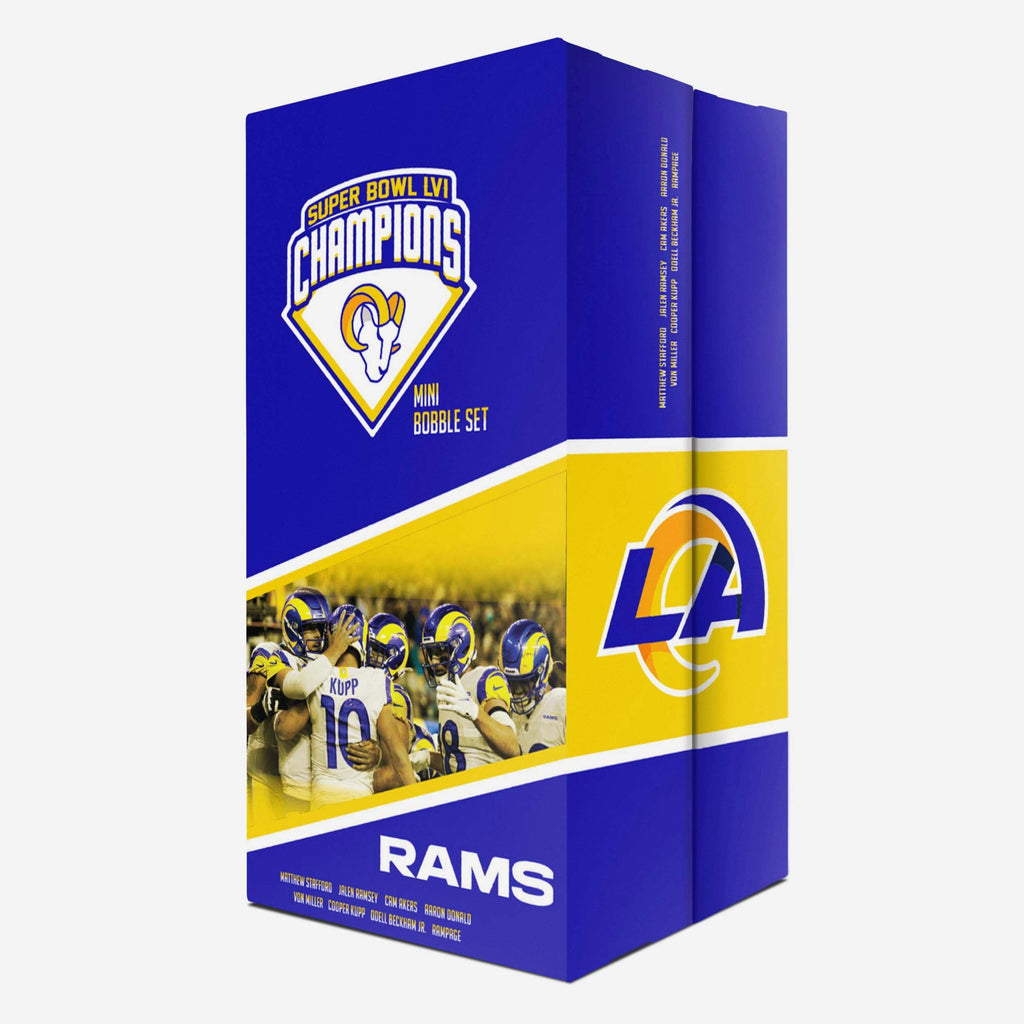 Los Angeles Rams Super Bowl LVI Champions Mini Bobblehead Boxed Set FOCO