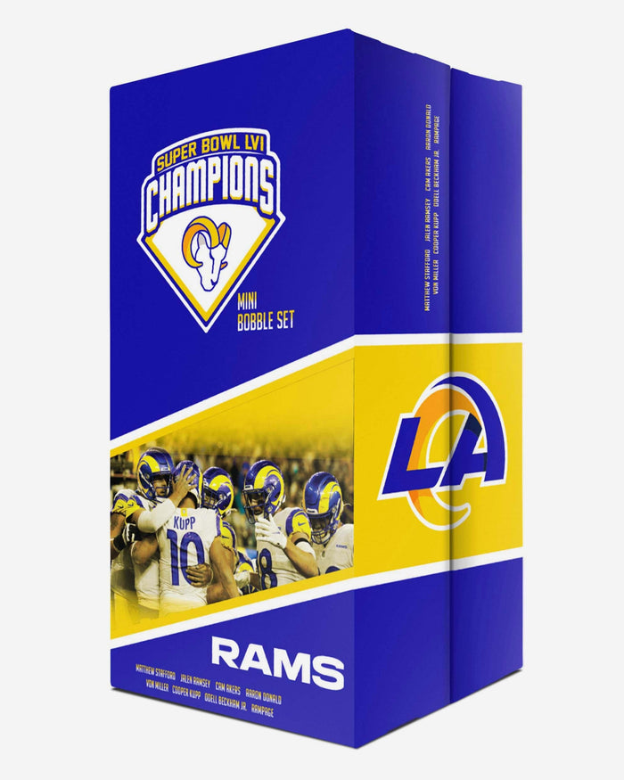 Los Angeles Rams Super Bowl LVI Champions Mini Bobblehead Boxed Set FOCO - FOCO.com