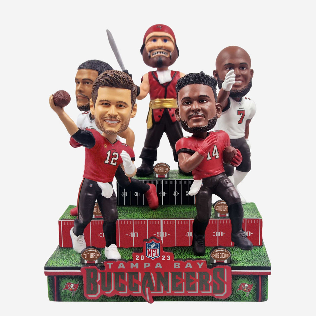 Tampa Bay Buccaneers Collage Mini Bobblehead Scene FOCO - FOCO.com