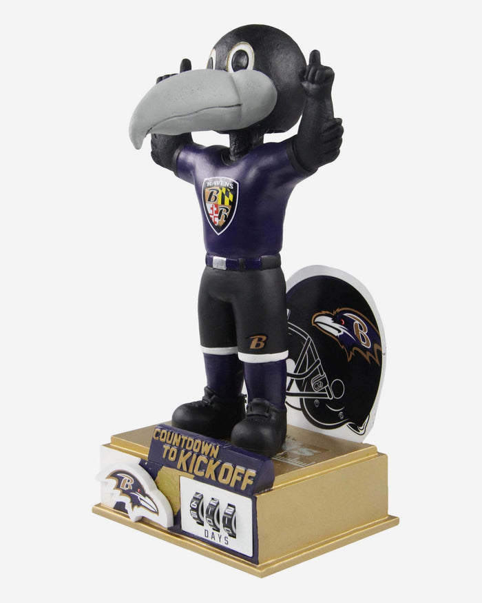 Poe Baltimore Ravens Countdown To Kickoff Mascot Bobblehead FOCO - FOCO.com