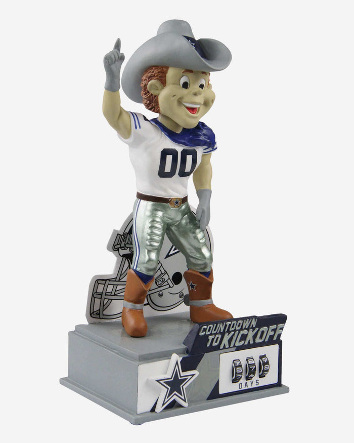 Rowdy Dallas Cowboys Countdown To Kickoff Mascot Bobblehead FOCO - FOCO.com
