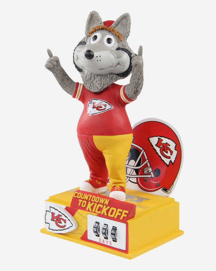 KC Wolf Kansas City Chiefs Countdown To Kickoff Mascot Bobblehead FOCO - FOCO.com