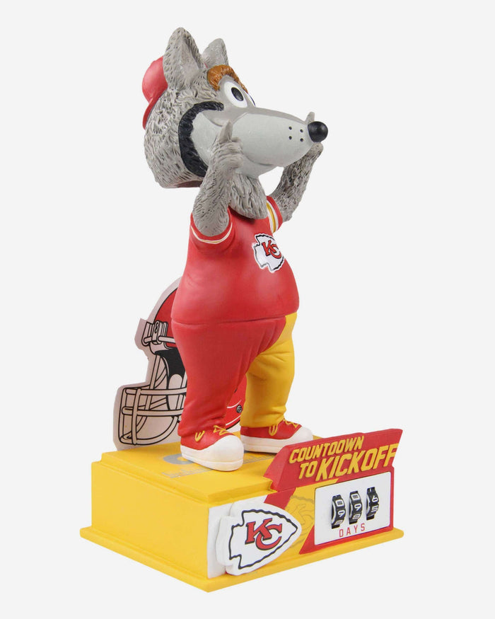 KC Wolf Kansas City Chiefs Countdown To Kickoff Mascot Bobblehead FOCO - FOCO.com