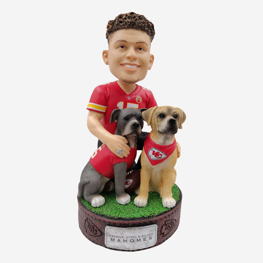 Patrick Mahomes Kansas City Chiefs Dogs Bobblehead FOCO - FOCO.com