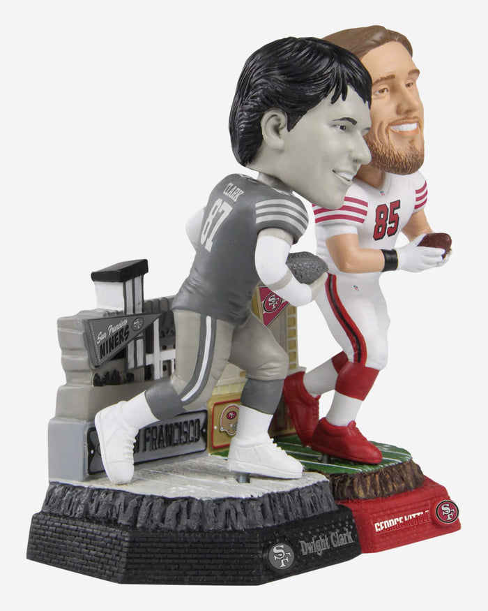 Dwight Clark & George Kittle San Francisco 49ers Then And Now Bobblehead FOCO - FOCO.com