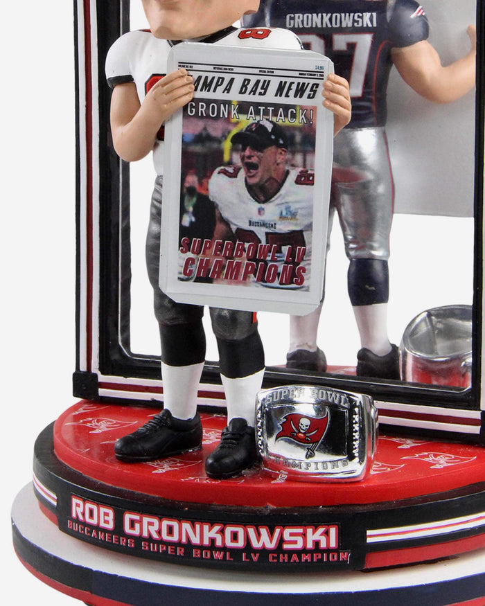 Rob Gronkowski Tampa Bay Buccaneers & New England Patriots Dual Spinning Bobblehead FOCO - FOCO.com