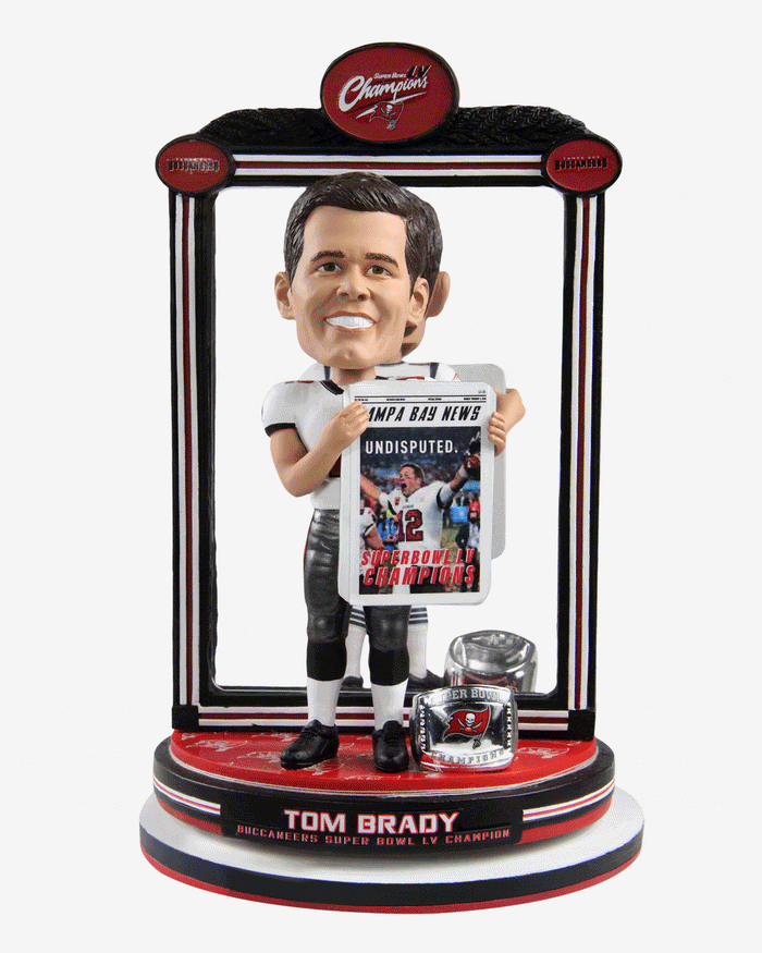 Tom Brady Tampa Bay Buccaneers & New England Patriots Dual Spinning Bobblehead