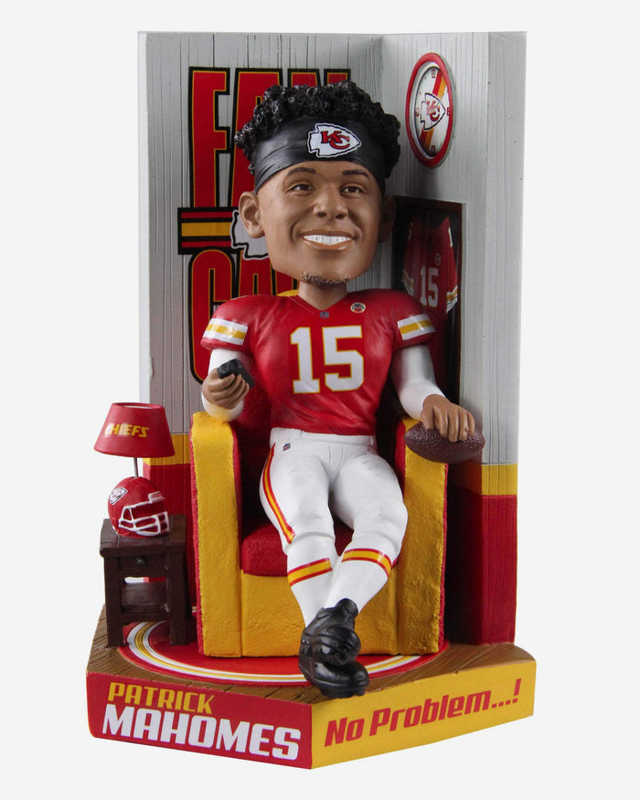 Patrick Mahomes Kansas City Chiefs Fancave Bobblehead FOCO - FOCO.com