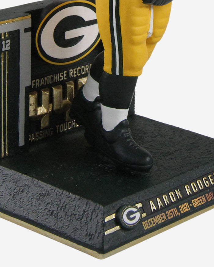 Aaron Rodgers Green Bay Packers Franchise Touchdown Record Bobblehead FOCO - FOCO.com