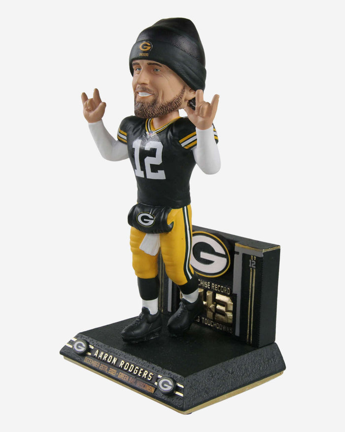 Aaron Rodgers Green Bay Packers Franchise Touchdown Record Bobblehead FOCO - FOCO.com