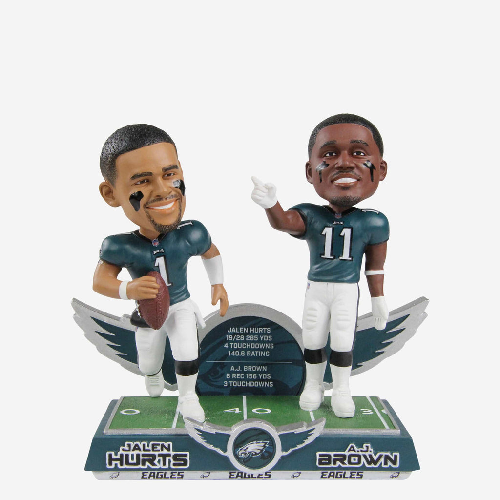 Jalen Hurts & AJ Brown Philadelphia Eagles Gamebreaker Dual Bobblehead FOCO - FOCO.com