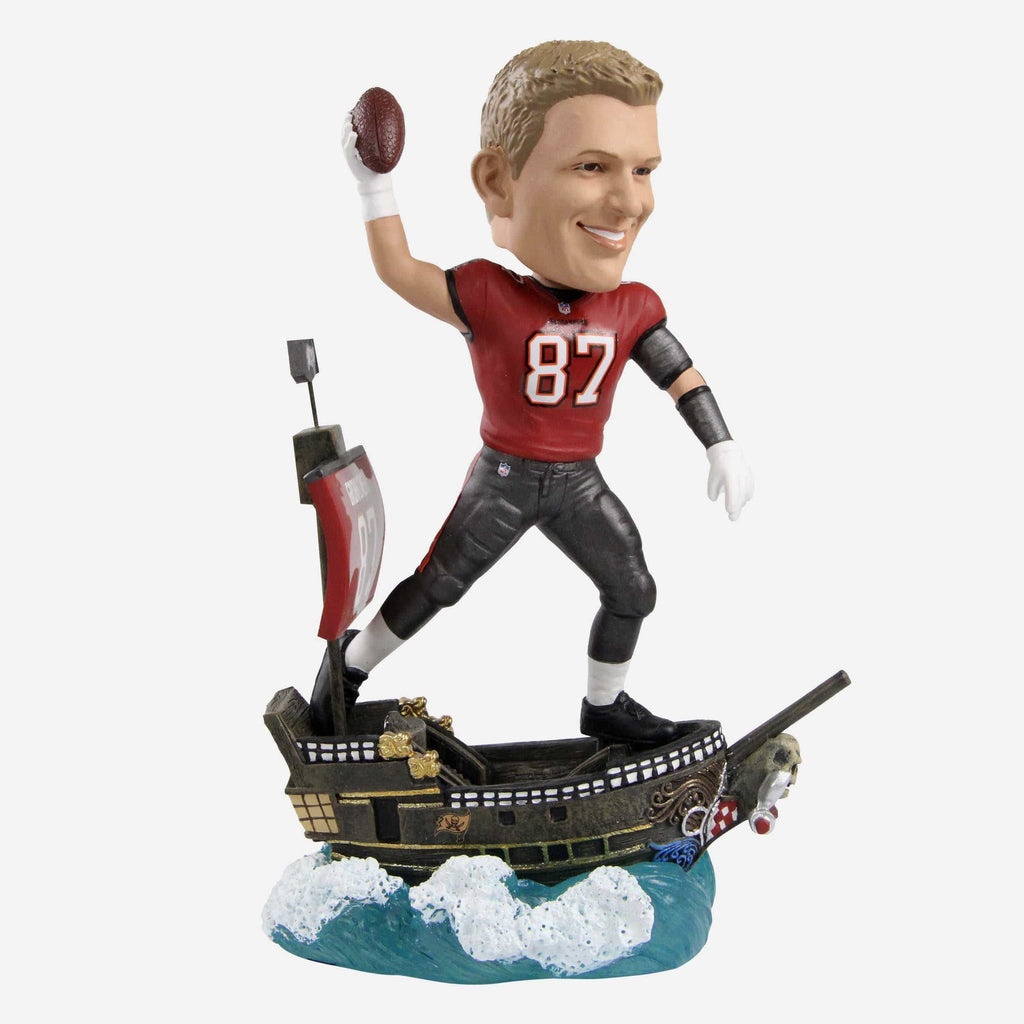 Rob Gronkowski Tampa Bay Buccaneers Pirate Ship Bobblehead FOCO - FOCO.com