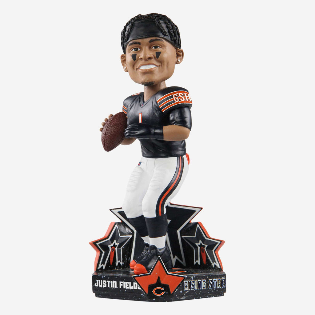 Justin Fields Chicago Bears Rising Star Bobblehead FOCO - FOCO.com
