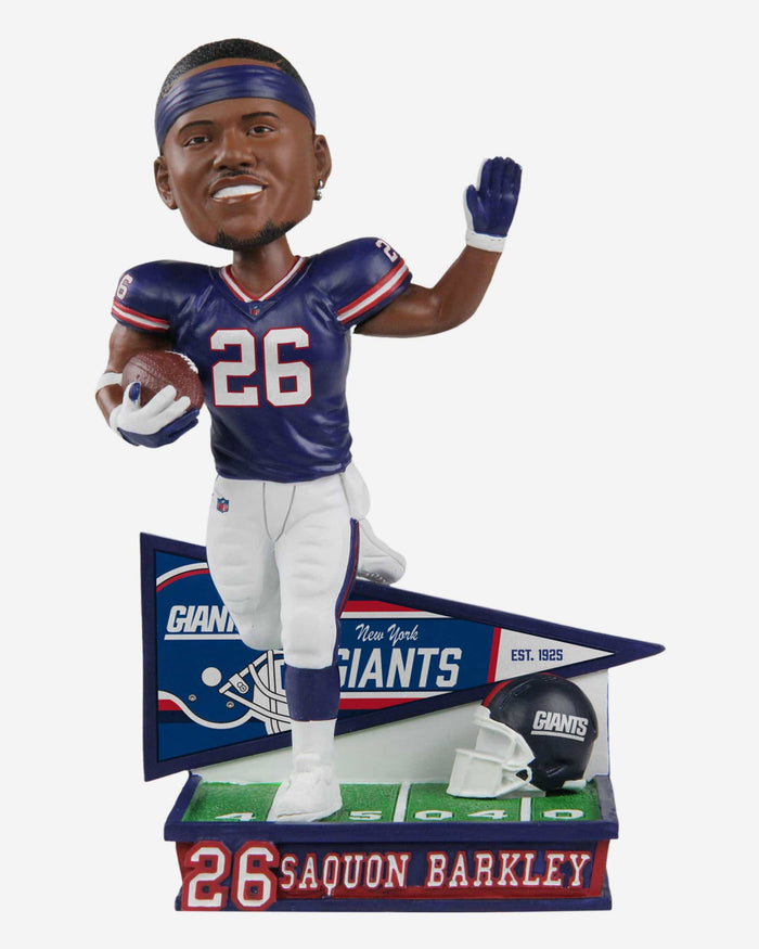 Saquon Barkley New York Giants Retro Uniform Bobblehead FOCO - FOCO.com