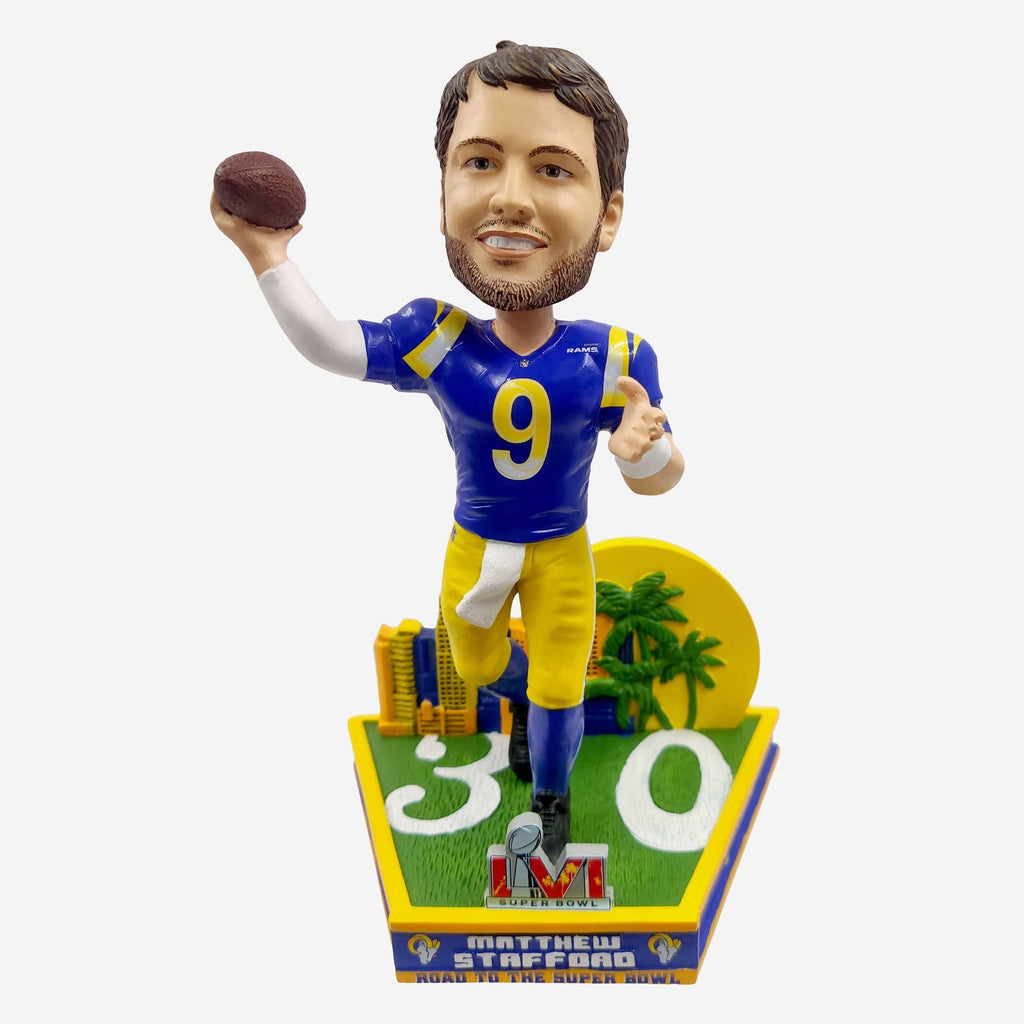 Matthew Stafford Los Angeles Rams Road To Super Bowl Bobblehead FOCO - FOCO.com