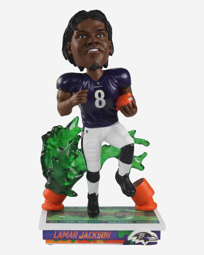 Lamar Jackson Baltimore Ravens Slime Zone Bobblehead FOCO - FOCO.com