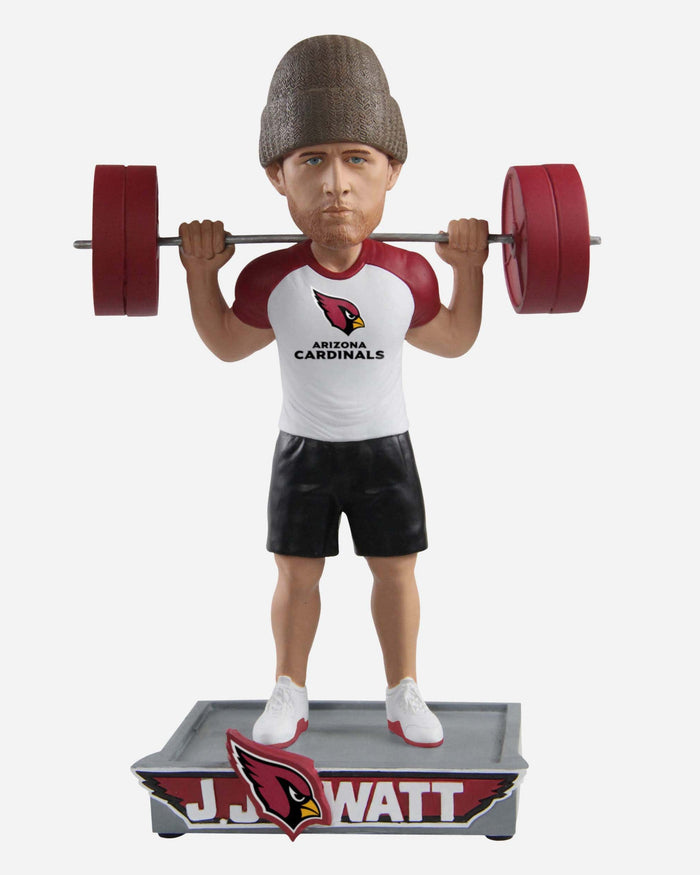 JJ Watt Arizona Cardinals Squat Rack Bobblehead FOCO - FOCO.com