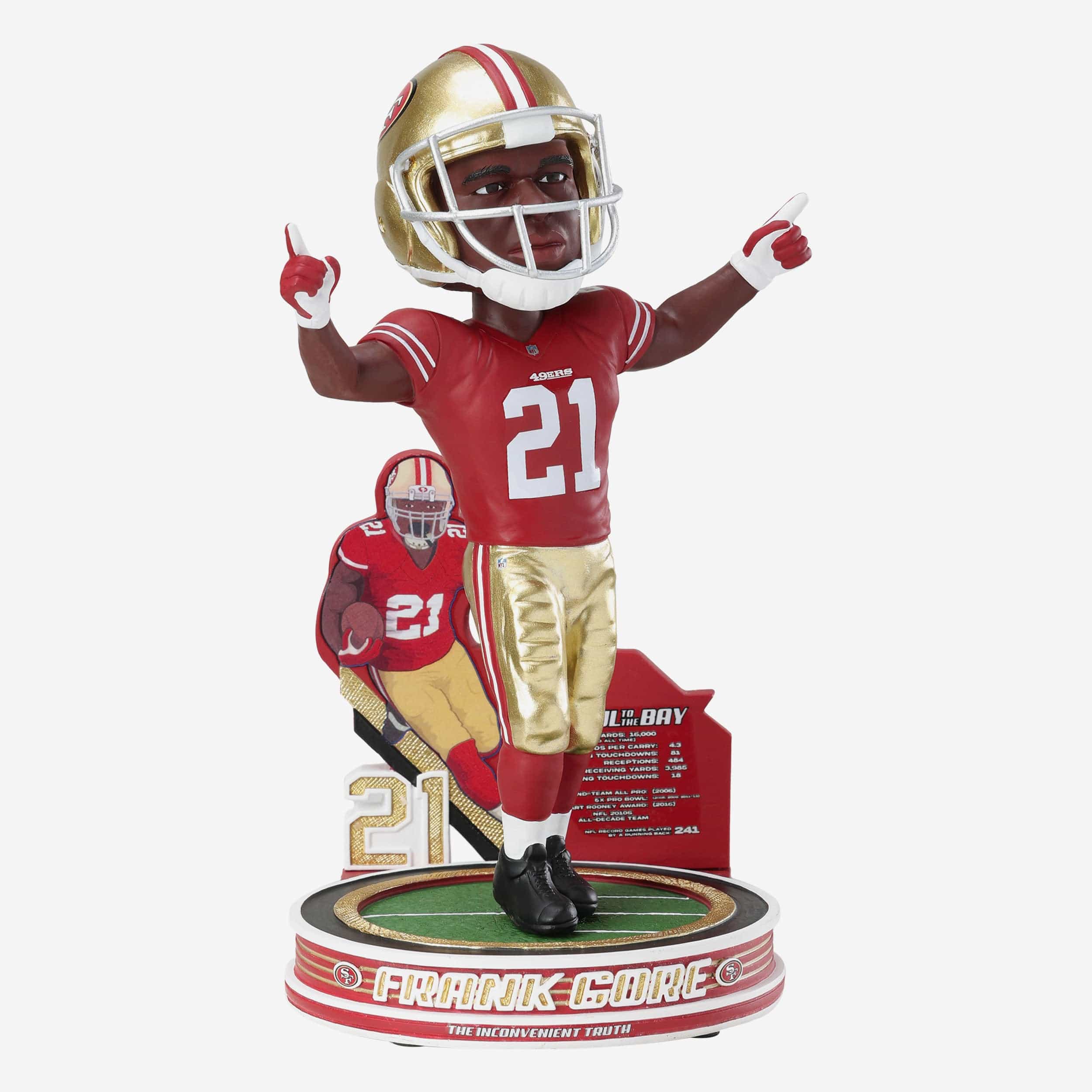 Frank Gore San Francisco 49ers Career Stats Ambassador Bobblehead FOCO