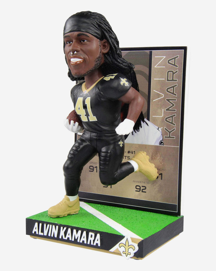 Alvin Kamara New Orleans Saints Ratings Card Bobblehead FOCO - FOCO.com