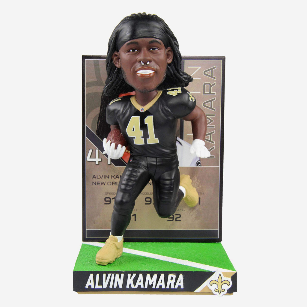 Alvin Kamara New Orleans Saints Ratings Card Bobblehead FOCO - FOCO.com