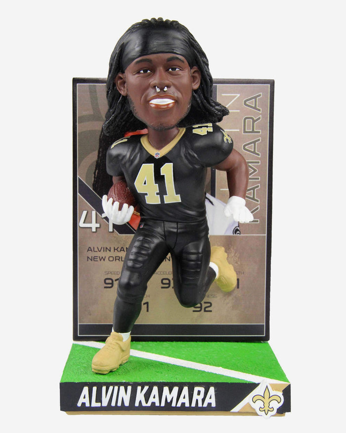Alvin Kamara New Orleans Saints Ratings Card Bobblehead FOCO - FOCO.com