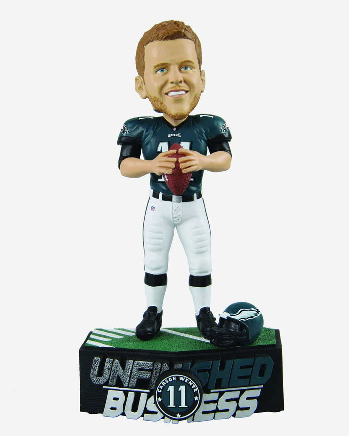 Carson Wentz Philadelphia Eagles Unfinished Business Bobblehead FOCO - FOCO.com