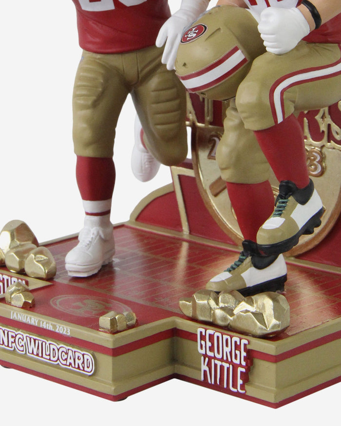 Christian McCaffrey & George Kittle San Francisco 49ers Wild Card Win Dual Bobblehead FOCO - FOCO.com
