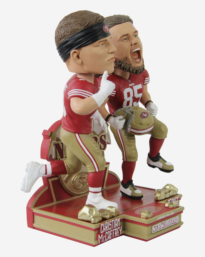 Christian McCaffrey & George Kittle San Francisco 49ers Wild Card Win Dual Bobblehead FOCO - FOCO.com