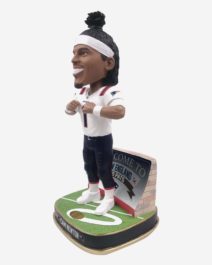 Cam Newton New England Patriots Welcome Bobblehead FOCO - FOCO.com