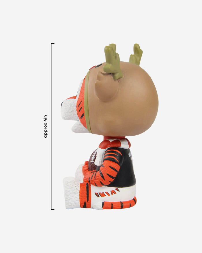 Who Dey Cincinnati Bengals Christmas Mascot Bobble Bro Mini Bobblehead FOCO - FOCO.com
